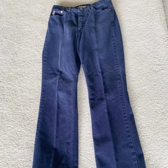 Guess USA American Tradition Womens Jeans Blue Dark Wash Cotton Straight Leg 30 - Picture 1 of 8